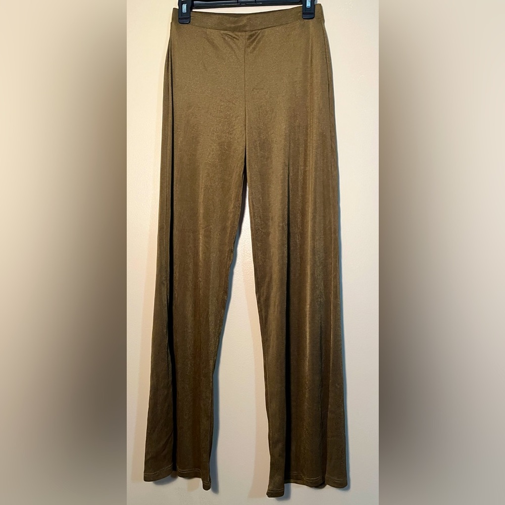 Zara Metallic Olive colored Pants